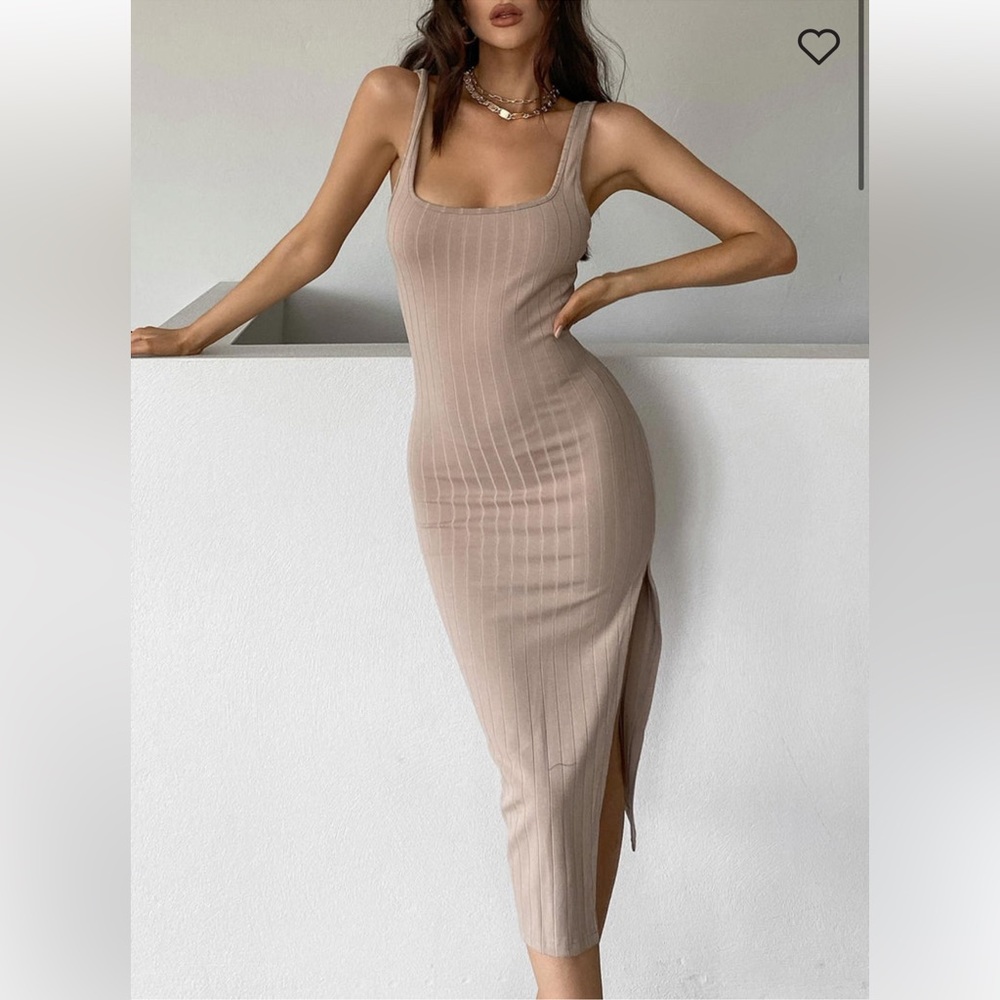 Princess Polly - BREANNA MIDI MIDI DRESS | nude size US2/xs